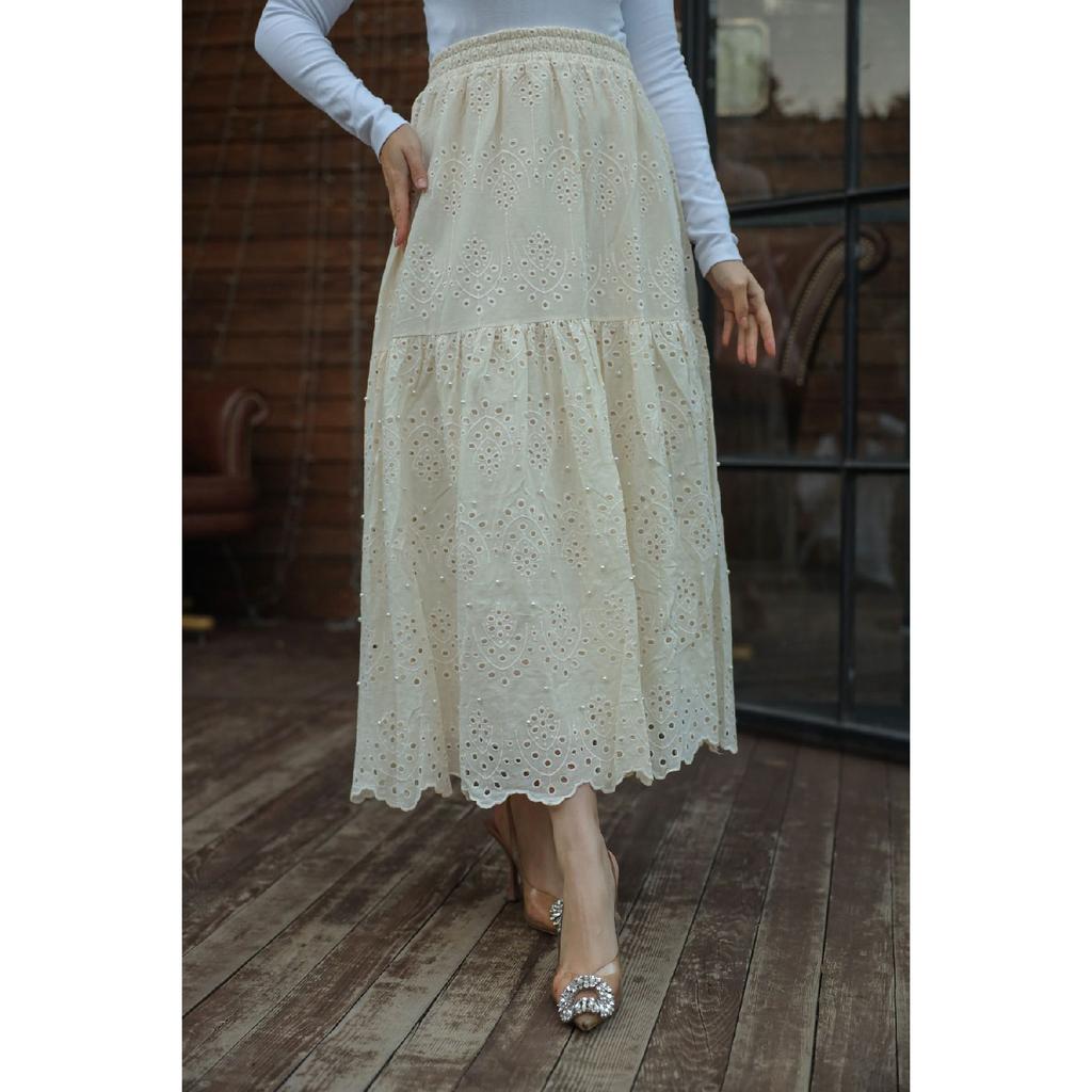 Copy - Scallop Long Summer Skirt