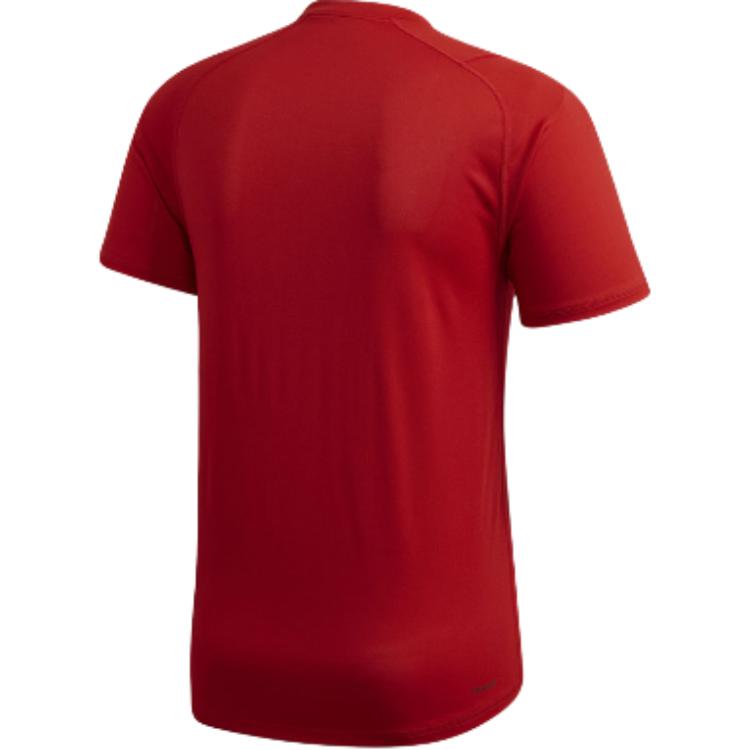 adidas Футболки мужские бордовые с круглым вырезом умеренного прямого кроя FL4620