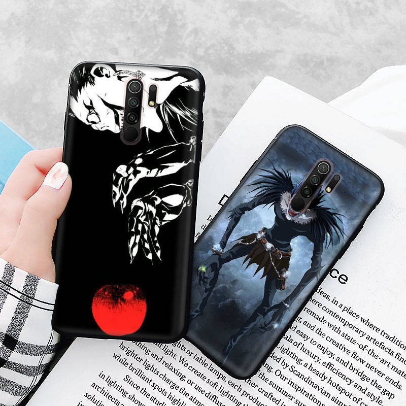 Черный чехол для Samsung Note 20 Lite S24 Ultra S23 A03 A05 A06 A11 A71 A15 A16 A13 A24 A25 A33 A52 A53 A50 M55 M35 Plus D-60 Тетрадь смерти Рюк