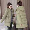 Autumn and Winter 2025 Korean Hooded Bread Jacket Plus Thickened Down Cotton Jacket Women's Mid-Length Loose Cotton Jacket Exterior
