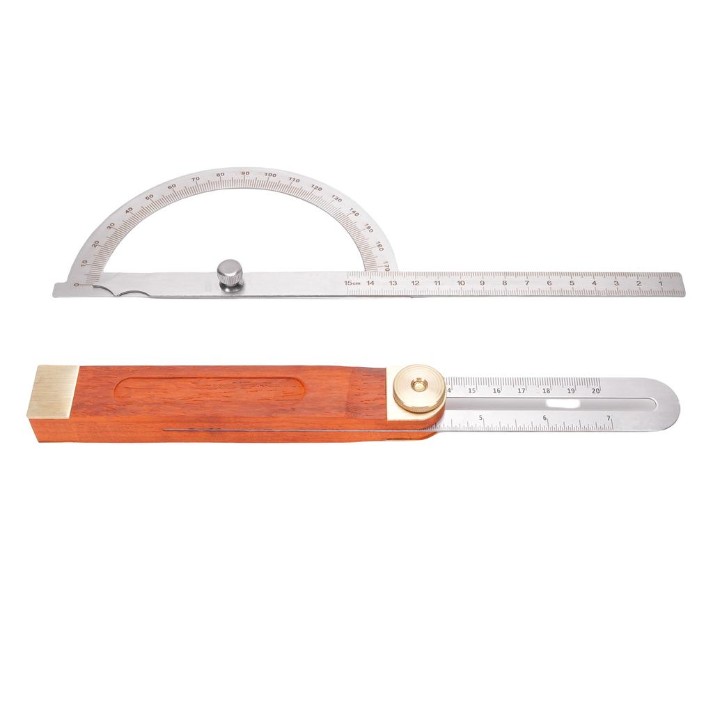 Набор угломеров-транспортиров из нержавеющей стали и латуни для дерева, регулируемый угловой транспортир, линейка T-образный скос