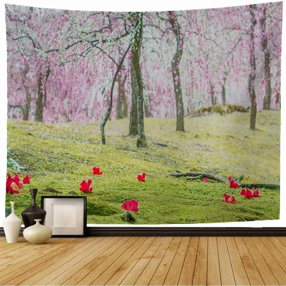 Romantic Spring Garden Tapestry Office Living Room Decoration Home Wall Tapestry