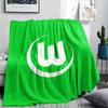 Фланелевое одеяло с принтом VfL Wolfsburg, Высококачественное, Удобное для всех сезонов, Декор для дома, Тепло и уют, Идеально для рождественских подарков