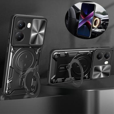 Для Xiaomi Poco X7 Pro 5G Чехол Слайд Камера Броня Чехол для телефона Для Поко Поксо Покко Литл X 7 Про X7Про Кольцо-держатель для автомобиля Задняя крышка