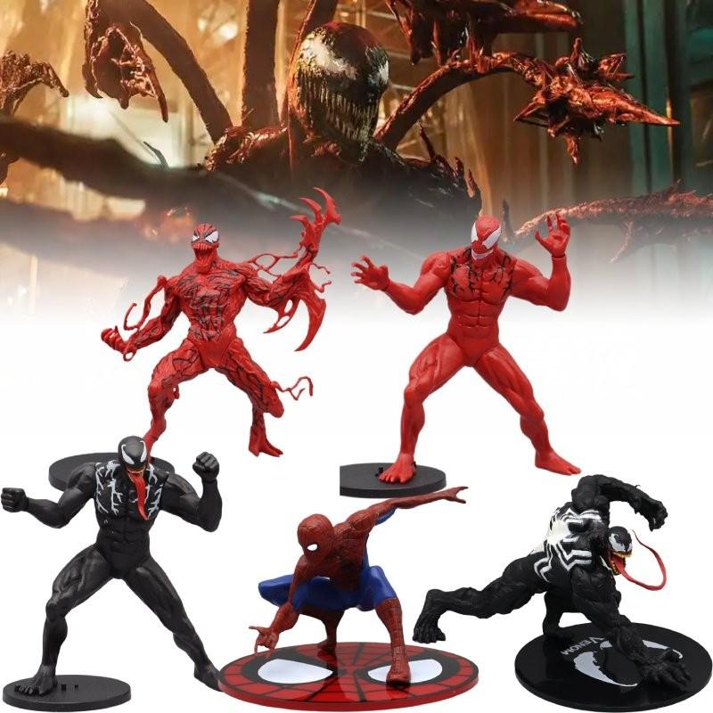 Exquisite Venom And Carnage Pvc Statues Colorful Home Accessories 16cm Collectible
