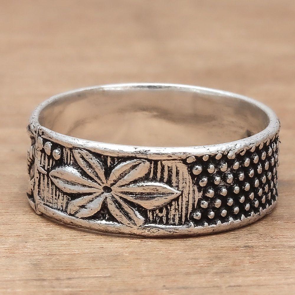 Серебряные украшения ручной работы без драгоценных камней "10"