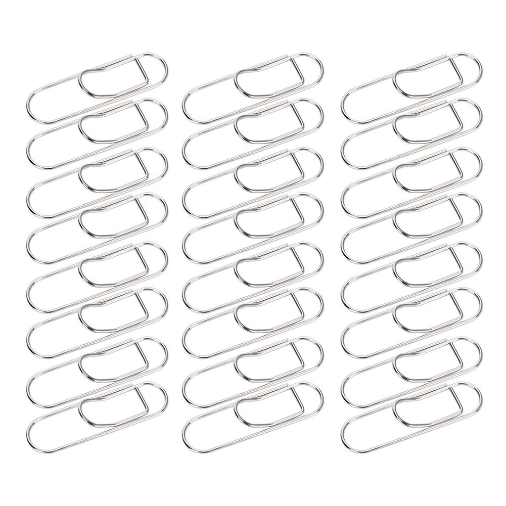 24Pcs Pencil Holder Clip Metal Paperclip Shape for Notebook Picture Stationery Supply