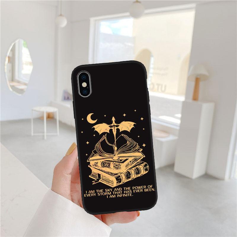 CJ56 Fourth wing dragons Soft Shell Phone Case for iPhone 16 15 14 13 12 Pro Max Plus Mini