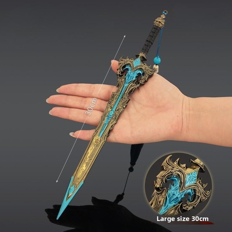 30cm/11.8in The Investiture Of The Gods Sword Weapon Metal Model Anime Cosplay Peripherals Collectible Desk Display Outdoor Toys