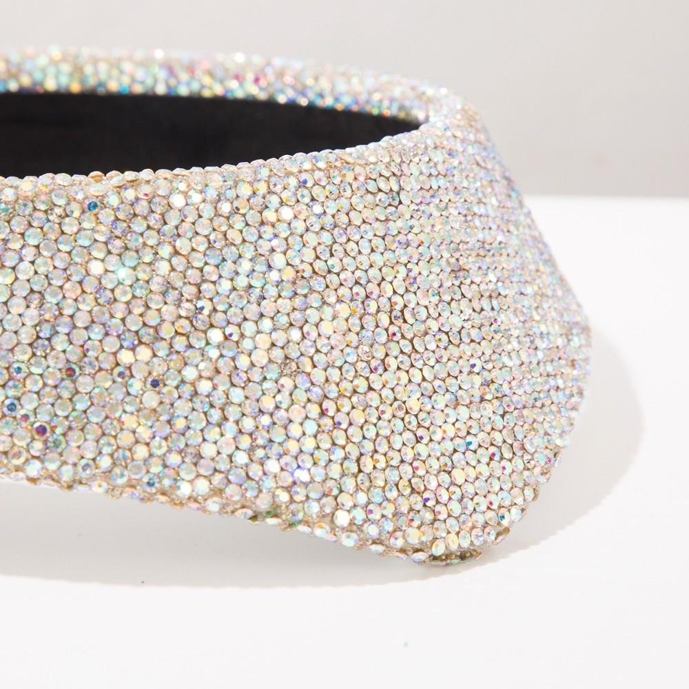 Ultra Sparkly Diamond Crown Headband Retro Baroque Sparkly Hair Hoop For Women