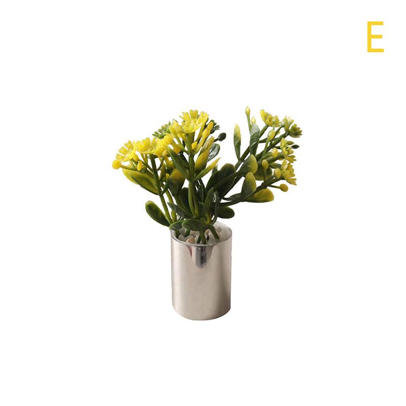 1:12 миниатюрных комнатных растений для кукольного домика с зелеными листьями, горшок, бонсай, садовый домашний декор