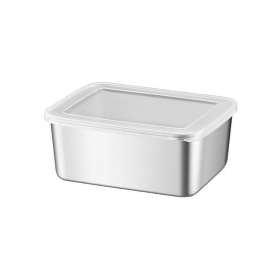 Ланч-бокс из нержавеющей стали с крышкой, герметичный, квадратный, для приготовления еды, обеда, хранения в холодильнике, штабелируемый, безопасный для духовки, контейнер для хранения продуктов