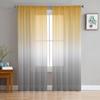Yellow Gradient Sheer Curtains for Living Room Decoration Window Curtains for Kitchen Tulle Voile Organza Curtains
