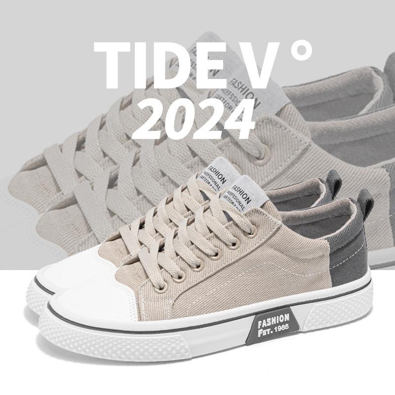 Мужская летняя новая дышащая универсальная обувь для скейтбординга 2025 года, мужская повседневная спортивная обувь с мягкой подошвой, модная парусиновая обувь