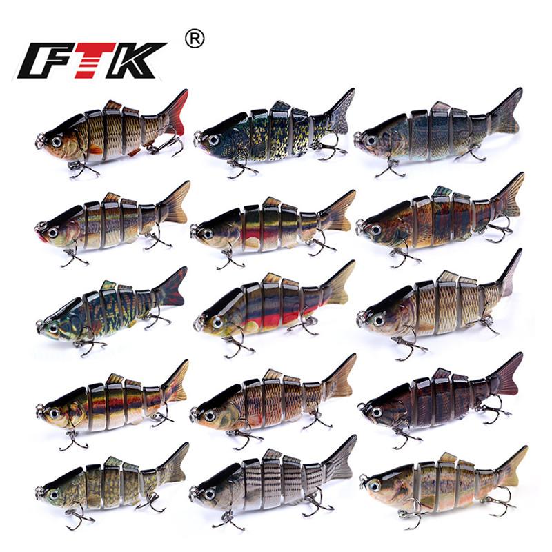 FTK 1 шт., 8,4 см-19 г, 6 секций, многосекционная приманка для мелкой рыбы, приманка для плавания, приманка для барракуды