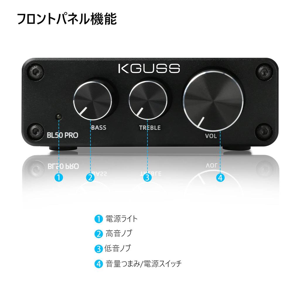 Усилитель Bluetooth KGUSS BL50 PRO Усилитель мощности Чип AC6951 Усилитель входного сигнала Bluetooth Высокий выходной выход TRS HiFi для домашнего использования Маленький усилитель