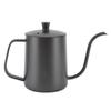 Чайник для кофе пуровер из нержавеющей стали ручной с узким носиком для капельного заваривания гусиная шея кофейник 600 мл PTFE черный