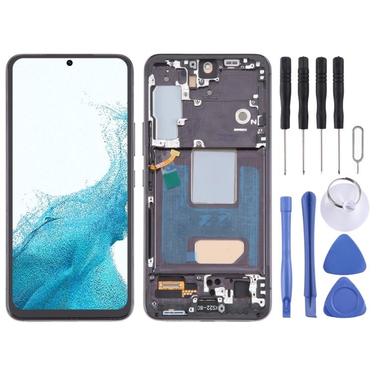 Для Samsung Galaxy S22 5G SM-S901B Версия для ЕС TFT ЖК-экран Дигитайзер Полная сборка с рамкой (черный)
