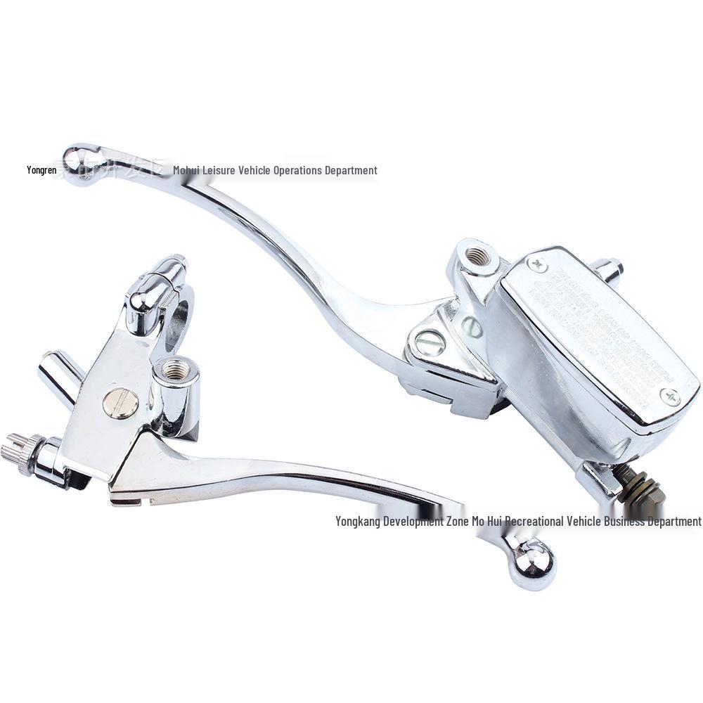 22MM Electroplated Left Clutch Lever & Brake Master Cylinder for Honda, Yamaha, Suzuki, Aprilia