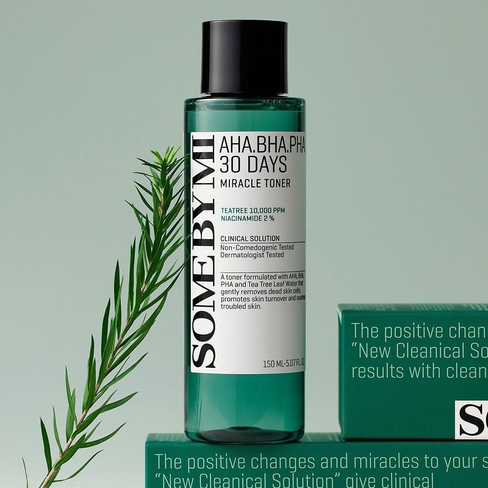 Some By Mi Aha Baha Paha 30-дневный тоник Miracle, 150 мл + пробник крема Miracle, 6 шт., 1 комплект