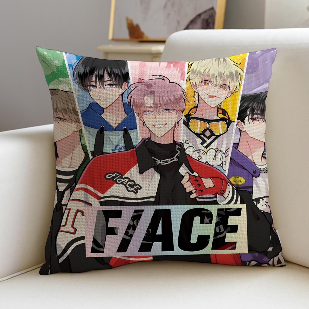Romantic TTamons BSideS Cushion Cover Breathable and skinfriendly linen pillowcase square removable and washable cushion