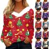 Long Sleeve Shirts For Women Cute Tops Christmas Prints Tees Blouses Casual Plus Size Basic Tops Pullover