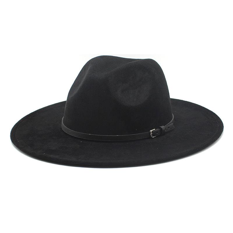 Unisex Western Suede Cowboy Hat Sun Protection Jazz Hat