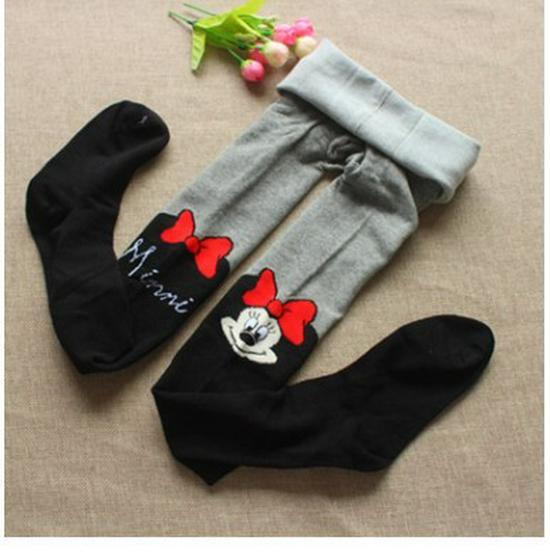 Girls' Thickened Cotton Tights: Autumn & Winter Style, Versatile Spliced Leggings for Children