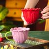 Креативная керамическая кофейная чашка Нежная кружка с цветком Английский послеобеденный чай Чашка для чая и кофе с цветком камелии Большой объем Чашка для завтрака
