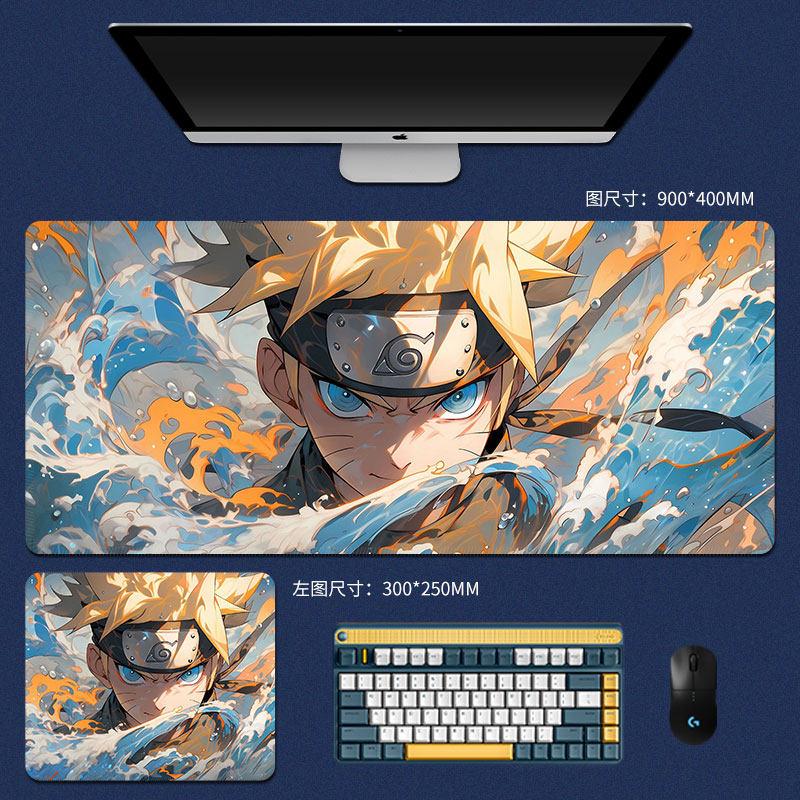 New Boys Anime Leather Mouse Pad Oversized Naruto Nonslip Mouse Pad Table Mat Office Keyboard Pad Gaming Esports Keyboard Pad