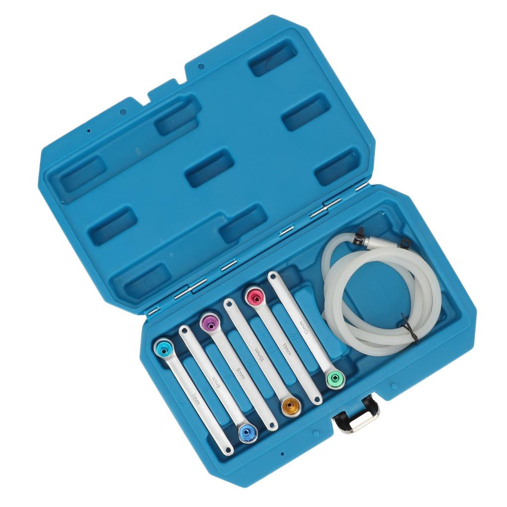 Набор инструментов для прокачки тормозов 7-12 мм 12-гранный гаечный ключ шланг для слива масла с обратным клапаном для автомобиля