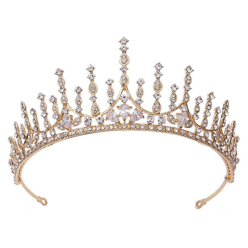 Fashion Zinc Zinc Alloy Headwear Headband Princess Tiaras Rhinestone Hair Hoop Wedding Jewelry Bridal Crowns