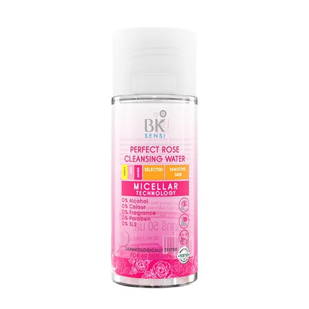 BK Очищающая вода Sensi Perfect Rose, мицеллярная технология, дермотологически протестировано, для чувствительной кожи, 50 мл.