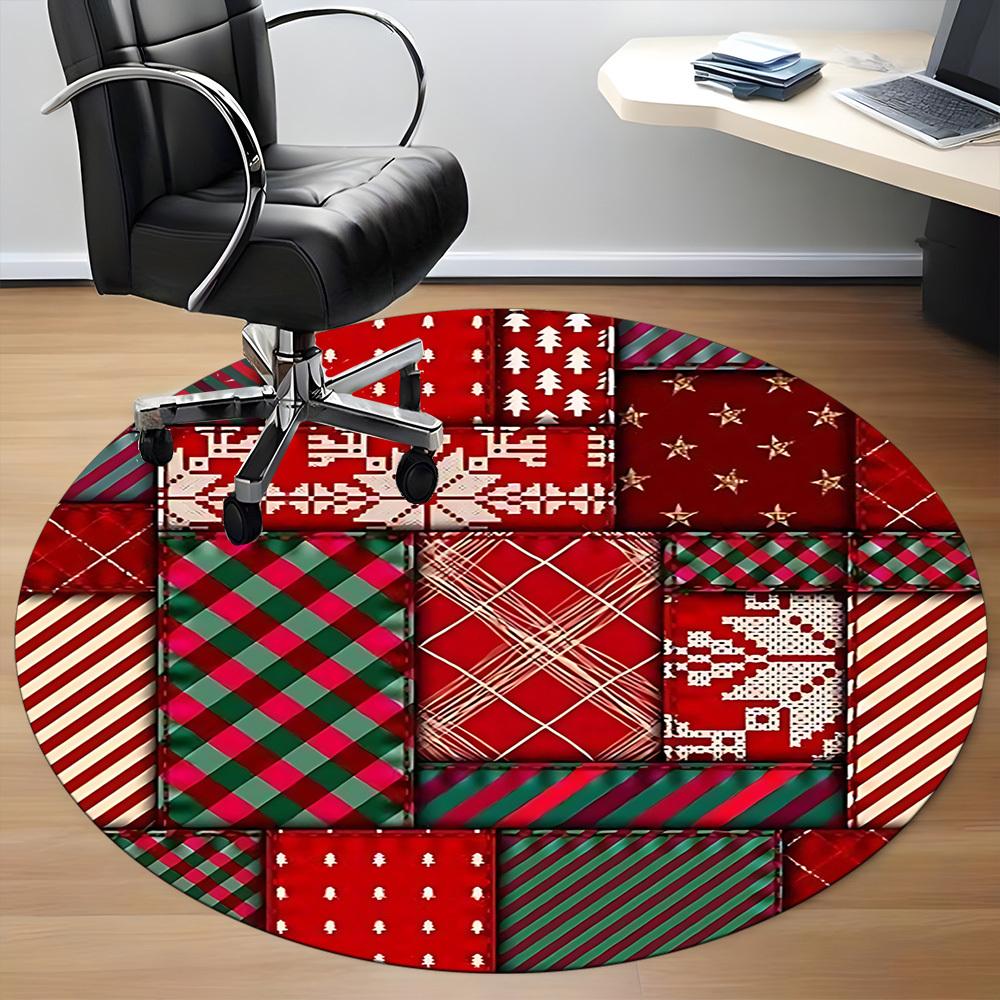 1pc Holiday Patterns Chair Carpet for Office, Non-slip, Soft and Durable Office Rug for Interior Decoration, Perfect for Office yy260313054