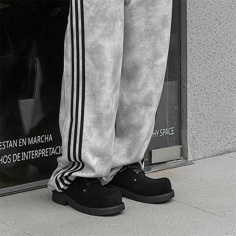 American Retro Derby Shoes Men's High Sense Mickey Big Head Shoes British Platform Leather Shoes Tide 14411-R