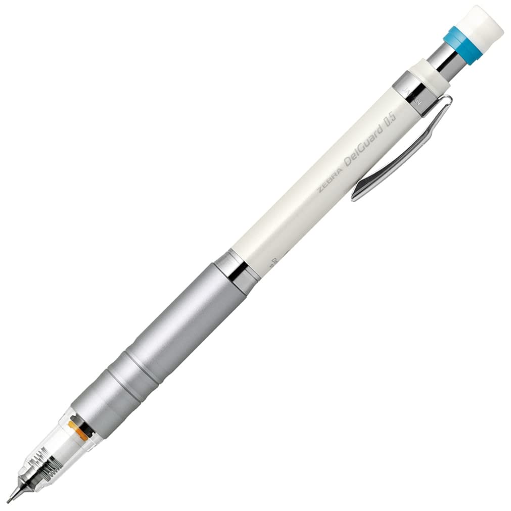 Zebra Механический карандаш DelGuard Type Lx 0,5 мм Белый P-MA86-W - Прочная защита грифеля