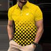 2024 Men Summer Print Short Sleeve Business Casual Polo Shirt .