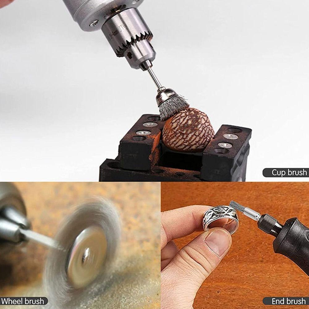 Accessories Electric Rotary Tools Polishing Grinding Brass Brush Kit Wire Wheel Buffing Sanding