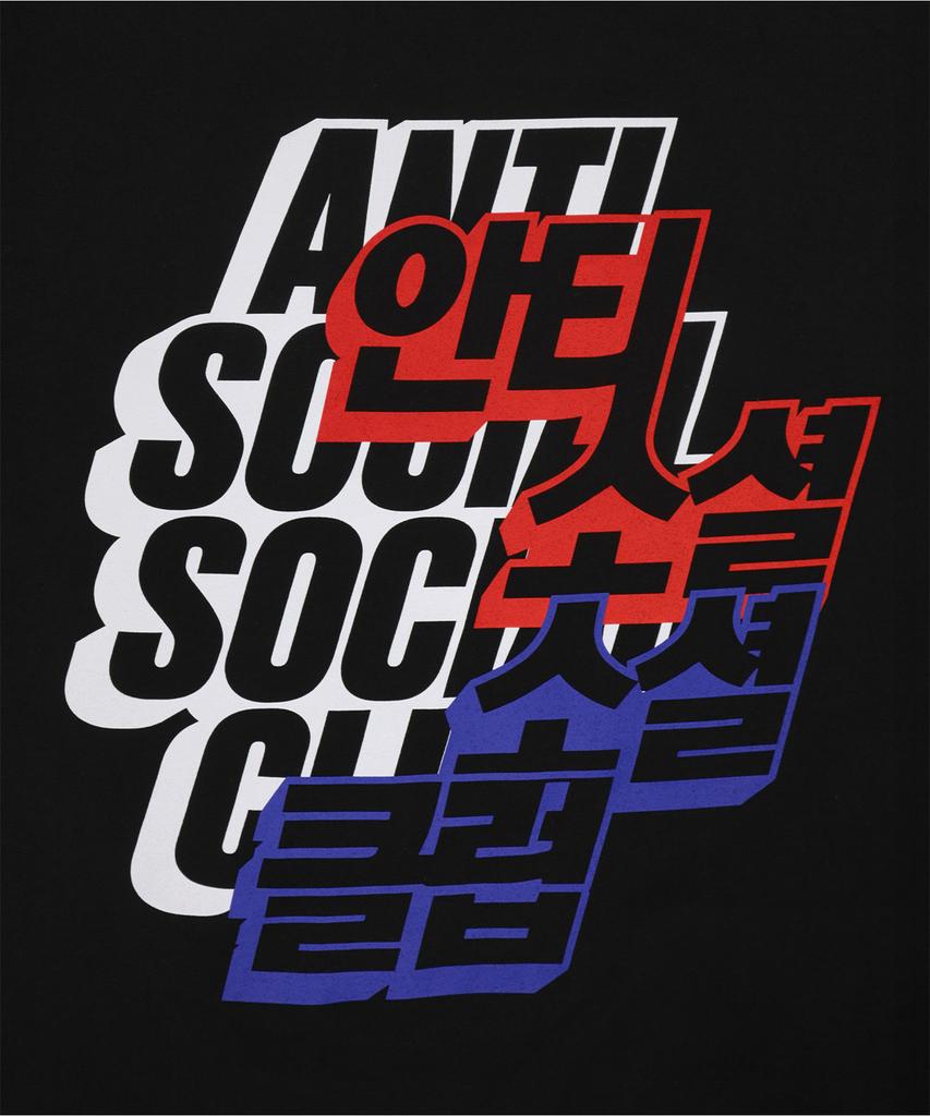 ANTI SOCIAL SOCIAL CLUB Черная футболка с корейским логотипом