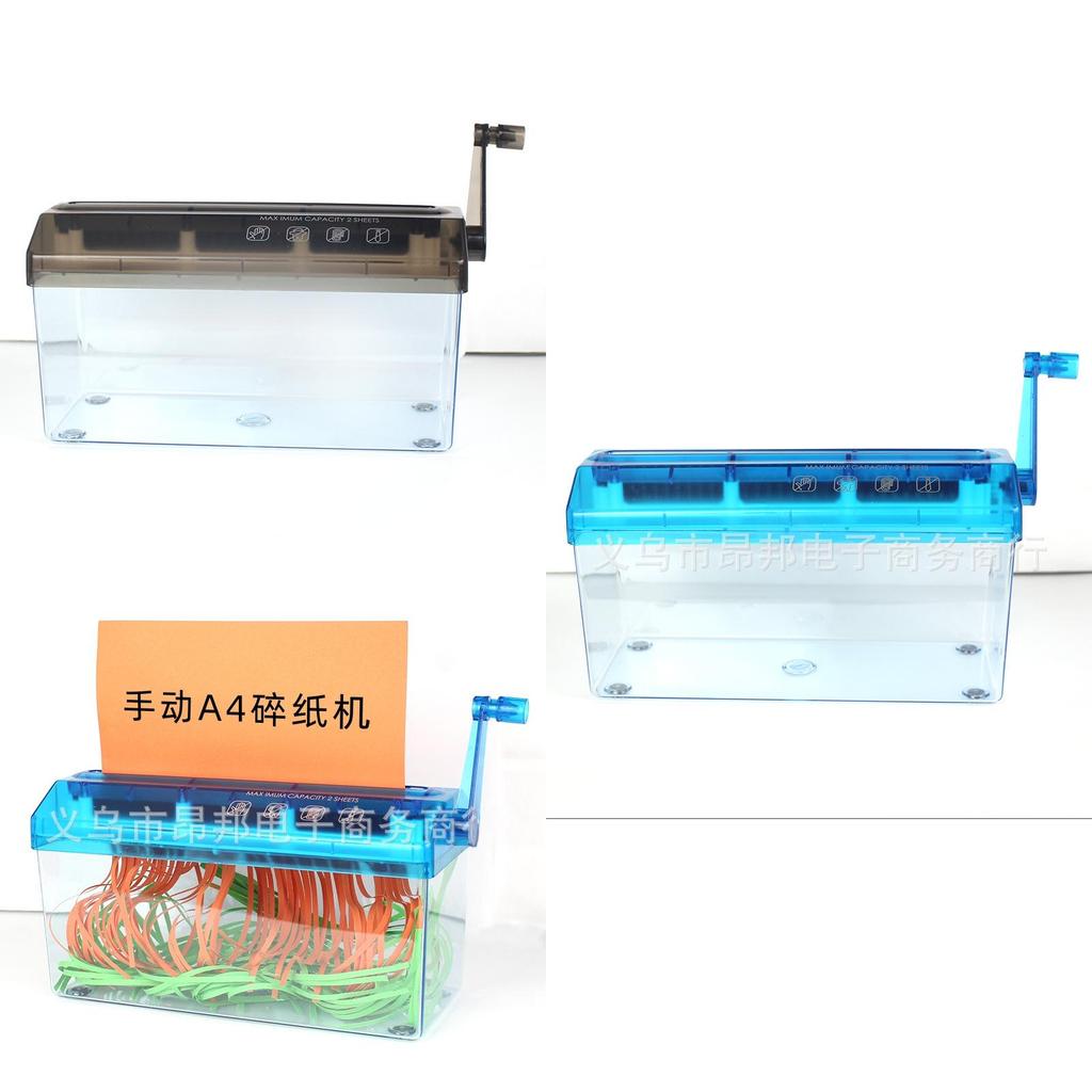 Mini Desk Manual Shredder Small Hand Crank A4 Paper Cutter Lightweight Design