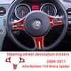 Steering Wheel Panel Decoration Patch Carbon Fiber Car Stickers For Alfa Romeo 2004-2011 Brera 159 Spider Interior