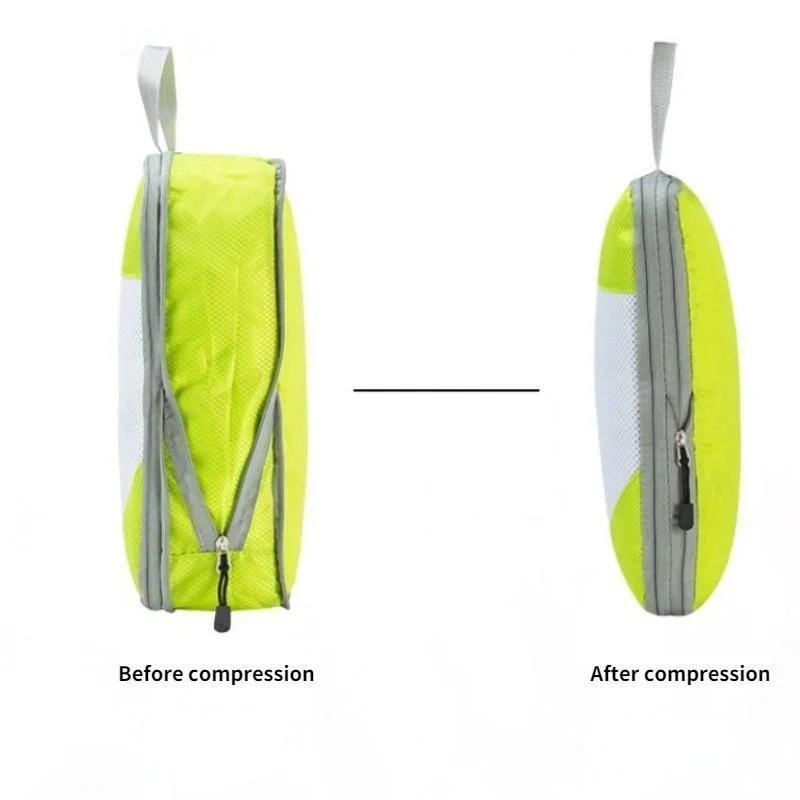 4 шт./набор Портативные компрессионные упаковочные кубики Органайзер для багажа и чемодана Набор Расширяемые упаковочные сетчатые мешки Мешки для хранения одежды