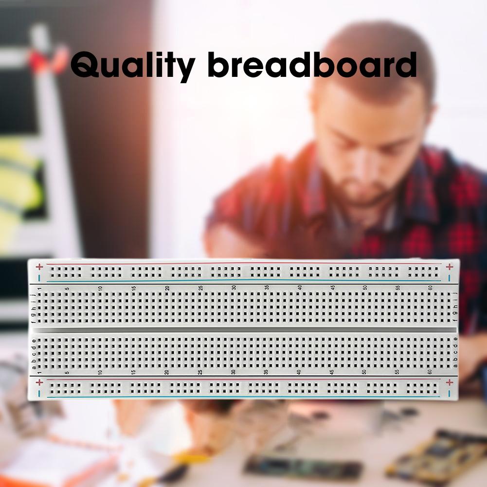 Breadboard 830 Point Universal Experiment Boards MB-102 Test Boards Solderless Spliceable for Circuit Assembly and Commissioning