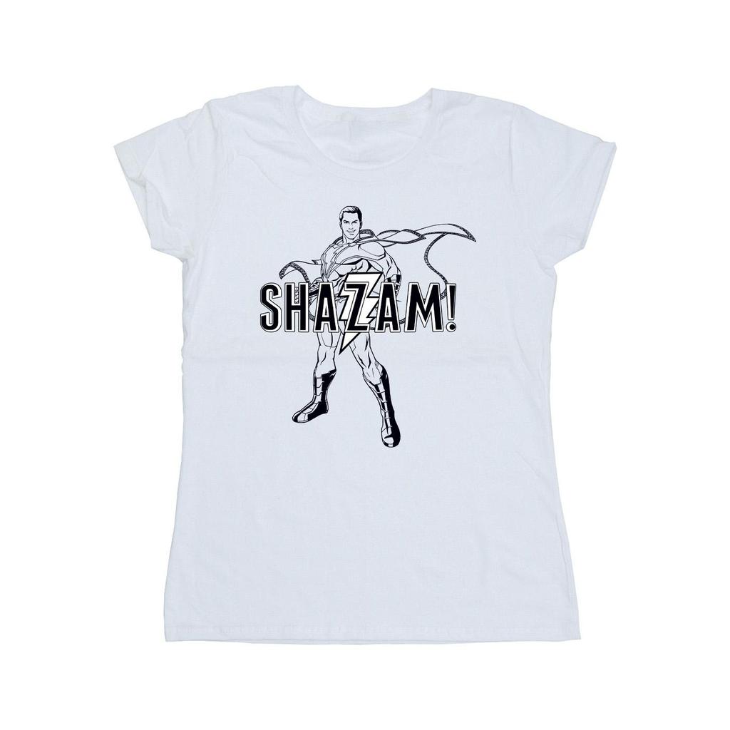 DC Comics Womens/Ladies Shazam Outline Cotton T-Shirt