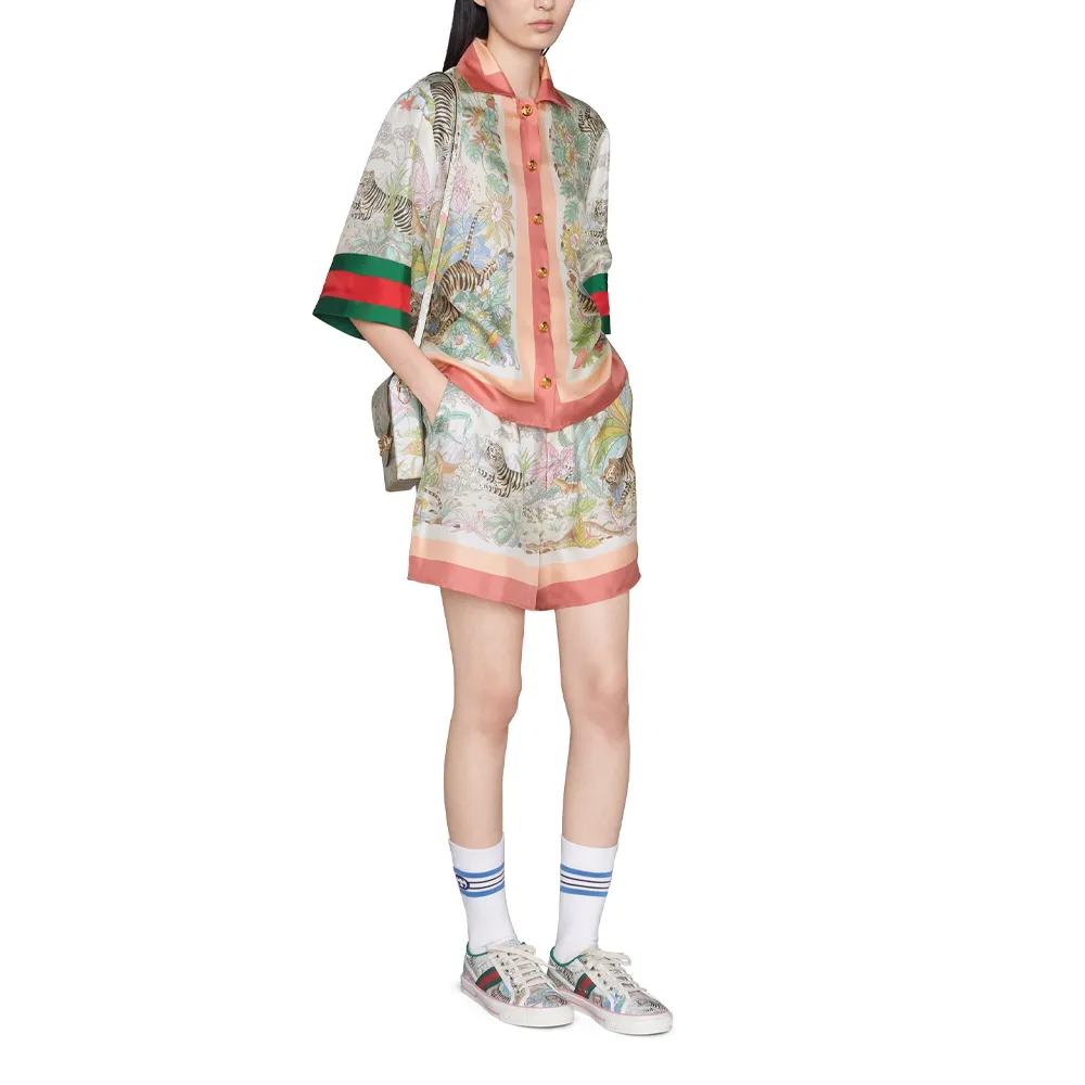 GUCCI Shirts Women's White Lapel Moderate (Unisex) Shirts 686270 ZAIKE 5753