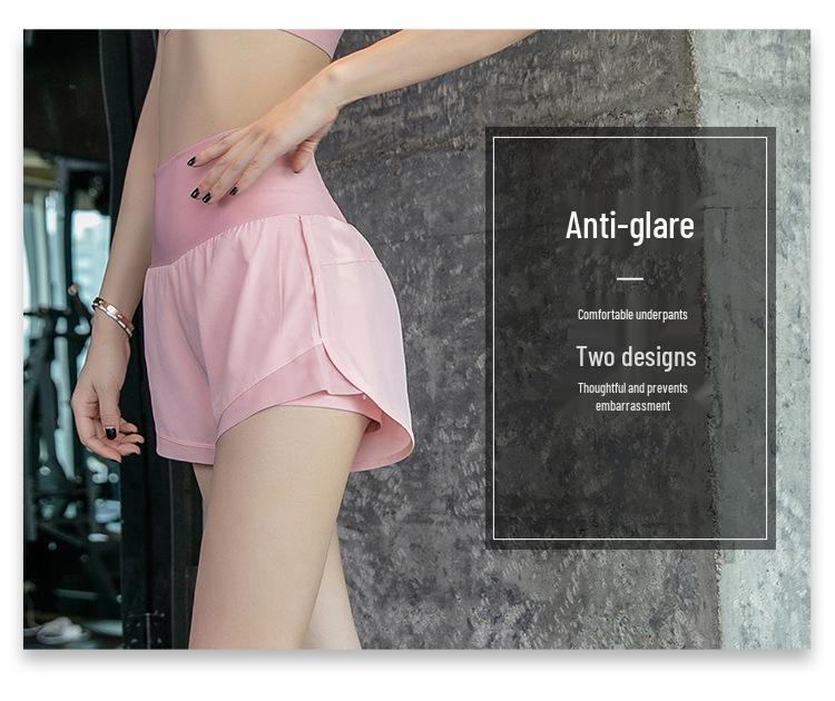 Женские спортивные шорты с высокой талией и карманами - Контроль живота, Анти-экспозиция, Йога и Бег, для Фитнеса и Танцев