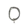 Simple aquamarine broken silver beaded bracelet, summer clear and exquisite versatile bracelet, light luxury and high-end jewelry women