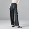 Summer thin casual wide leg pants for women 2025 fashionable loose and versatile slimming floor pants