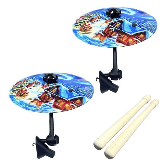 1/2 шт. Мини Автомобильная Тарелка Вентиляционное Отверстие Автомобильная Приборная Панель Символ Барабан Тарелка Крэш с Барабанными Палочками Музыкальный Инструмент Подарок для Любителей Музыки Барабанщиков