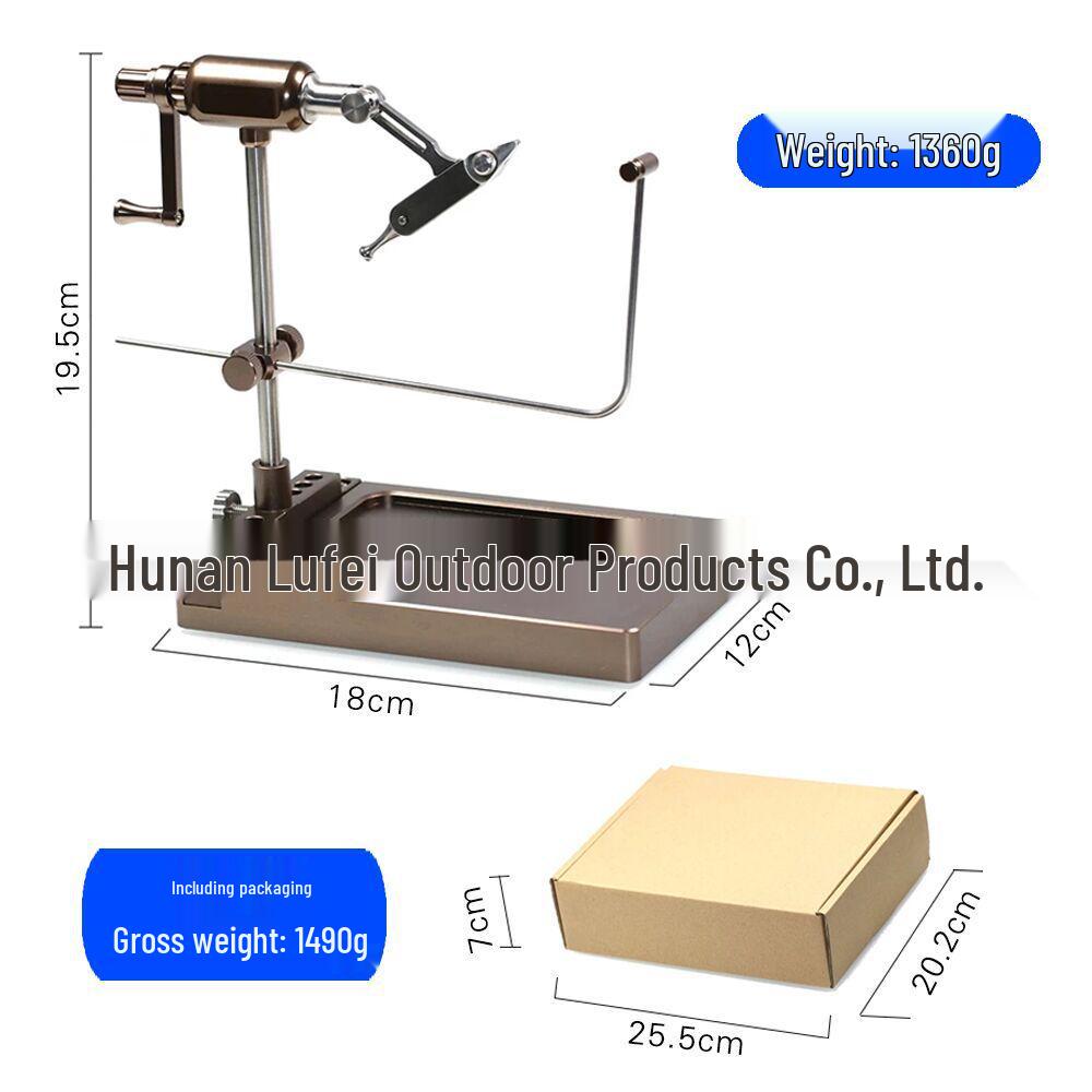 Тиски для вязания мушек Egret Fly BLF-A с вращением на 360°, с узловязом, мотовилом для лески, инструментом для даббинга и плоскогубцами для вязания крючков